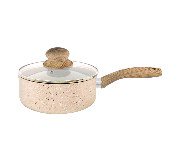 CACEROLA ANTIAD. MARBLE 18CM APTO INDUC BEIGE