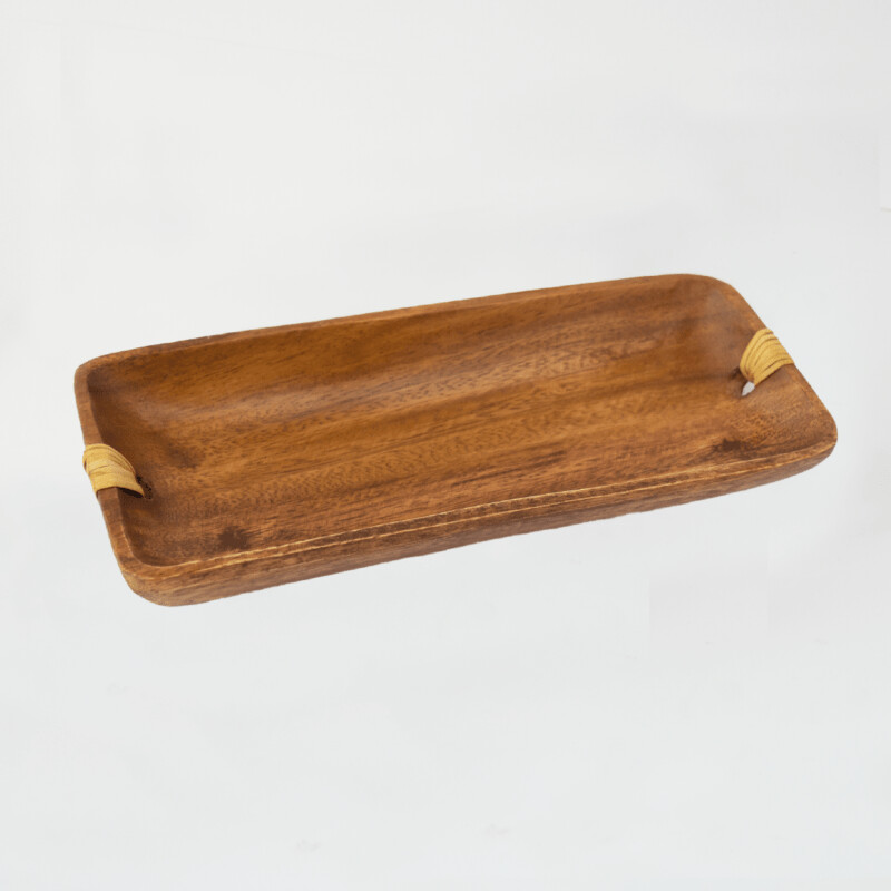 BANDEJA RECTANGULAR ASAS RATAN