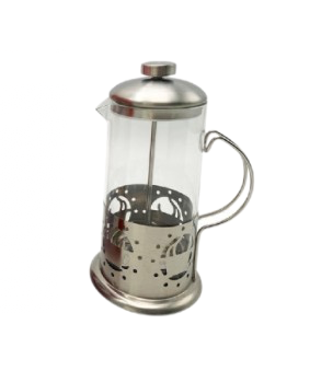 CAFETERA C/ EMBOLO VIDRIO Y ACERO 600ML YITIAN