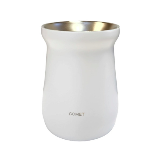 MATE ACERO INOX 160ML BLANCO  COMET
