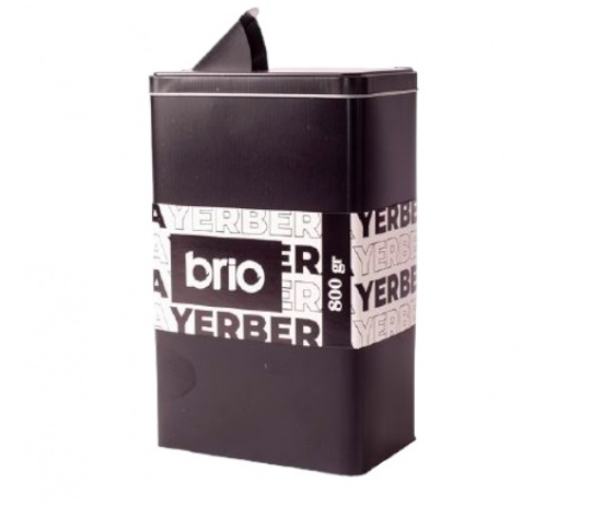 YERBERA METALICA RECTANGULAR NEGRA 800GR