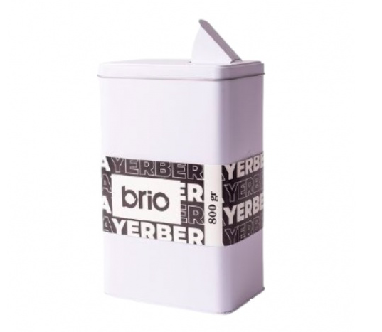 YERBERA METALICA RECTANGULAR BLANCA 800GR