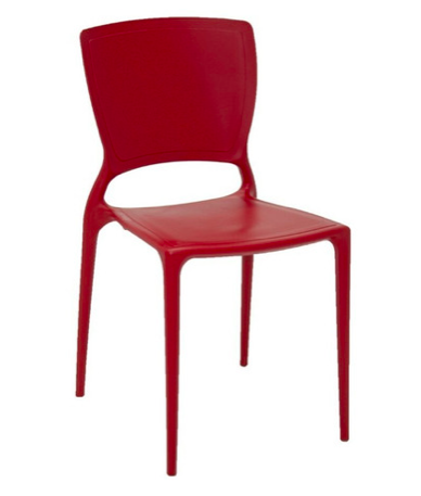 SILLA SOFIA RESPALDO CERRADO ROJA TRAMONTINA