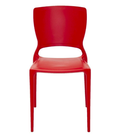 SILLA SOFIA RESPALDO CERRADO ROJA TRAMONTINA