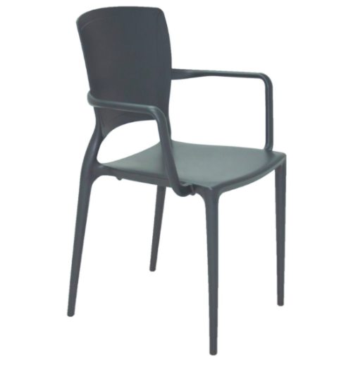 SILLON SOFIA RESPALDO CERRADO GRAFITO TRAMONTINA