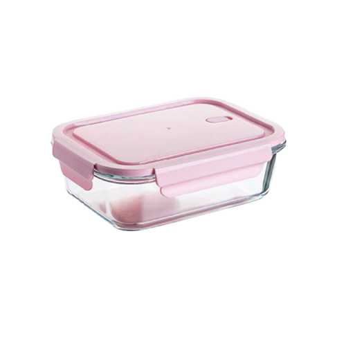 RECIPIENTE RECT DE VIDRIO 630ML RED CHERRY