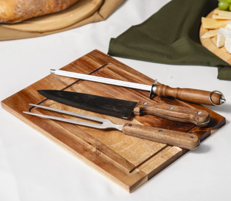 SET PARRILLERO RATH TABLA ACACIA 4 PZAS LINCOLNS