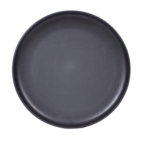 PLATO POSTRE 20CM BORDE RECTO NEGRO SELECTA