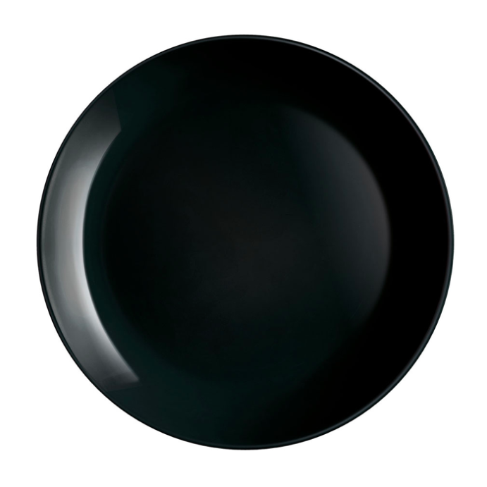 PLATO LLANO 27CM NEGRO DIWALI LUMINARC