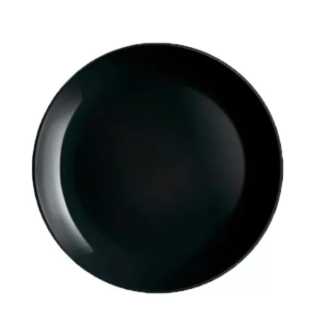 PLATO POSTRE 19CM NEGRO DIWALI LUMINARC