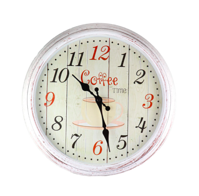 RELOJ DE PARED BLANCO COFFEE