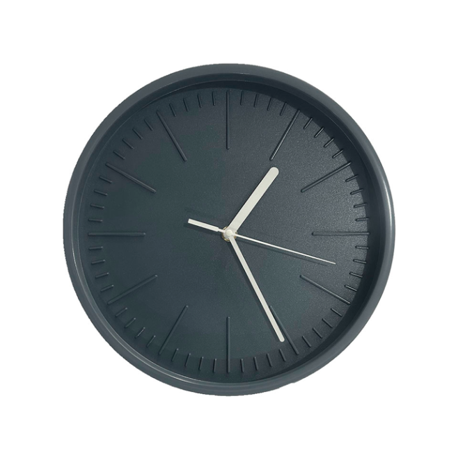 RELOJ DE PARED NEGRO C/ESFERA NEGRA 28CM