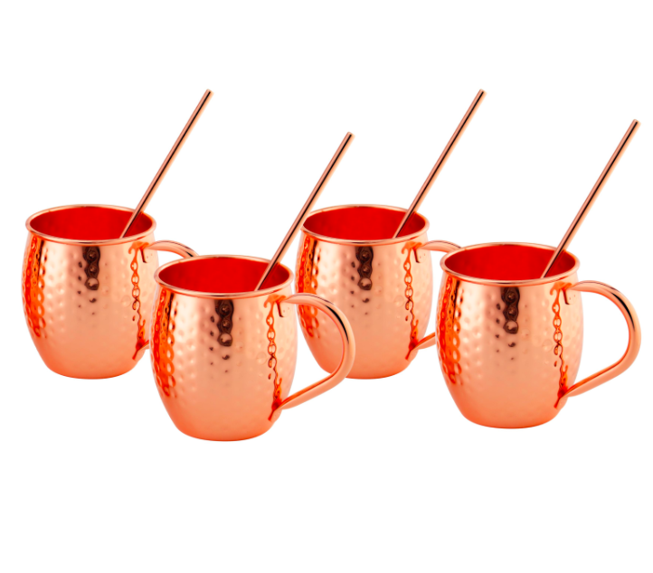 SET DE 2 JARROS CON SORBITO ACERO/REC COBRE CUORI