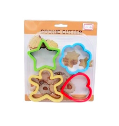 SET 4 MOLDES PLASTICO GALLETA