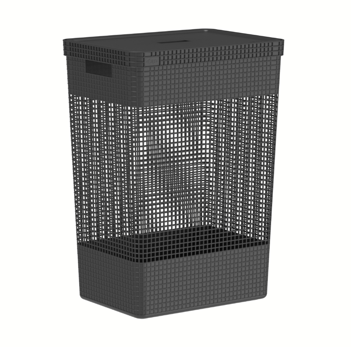 CESTO GRID C/TAPA DE PLASTICO 49L  OU