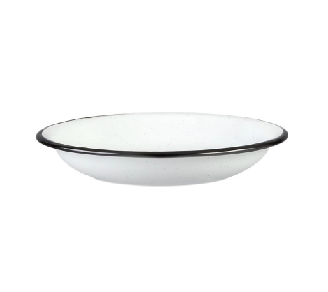 PLATO HONDO 20CM ACERO VITRIFICADO BLANCO CINSA