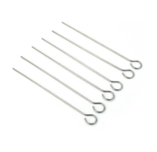 SET x6 PINCHOS BROCHETTE 30CM ACERO INOX CORRINA