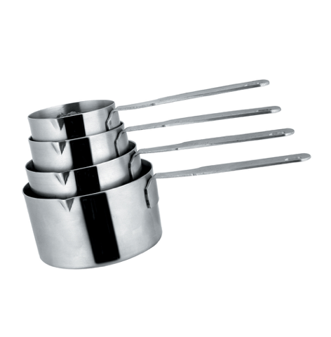 SET 4 TAZAS MEDIDORAS 60/80/125/250ML ACERO SELECTA