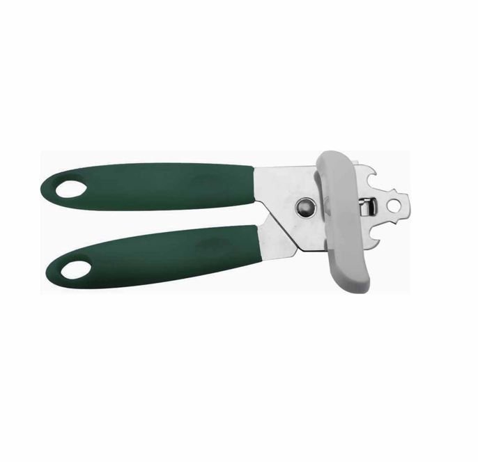 ABRELATAS PRISMA METALICO C/MANGO VERDE