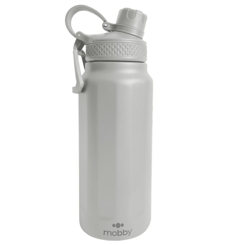 BOTELLA DEPORTIVA 750ML DOBLE PARED BLANCA  MOBBY