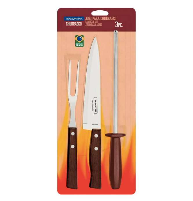 TRAMONTINA JGO PARRILLA 3 P C/ CHAIRA