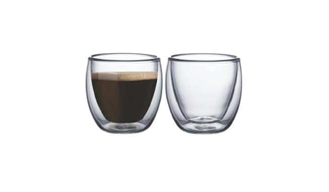 SET x 2 VASOS P/CAFE DOBLE PARED  TRAMONTINA