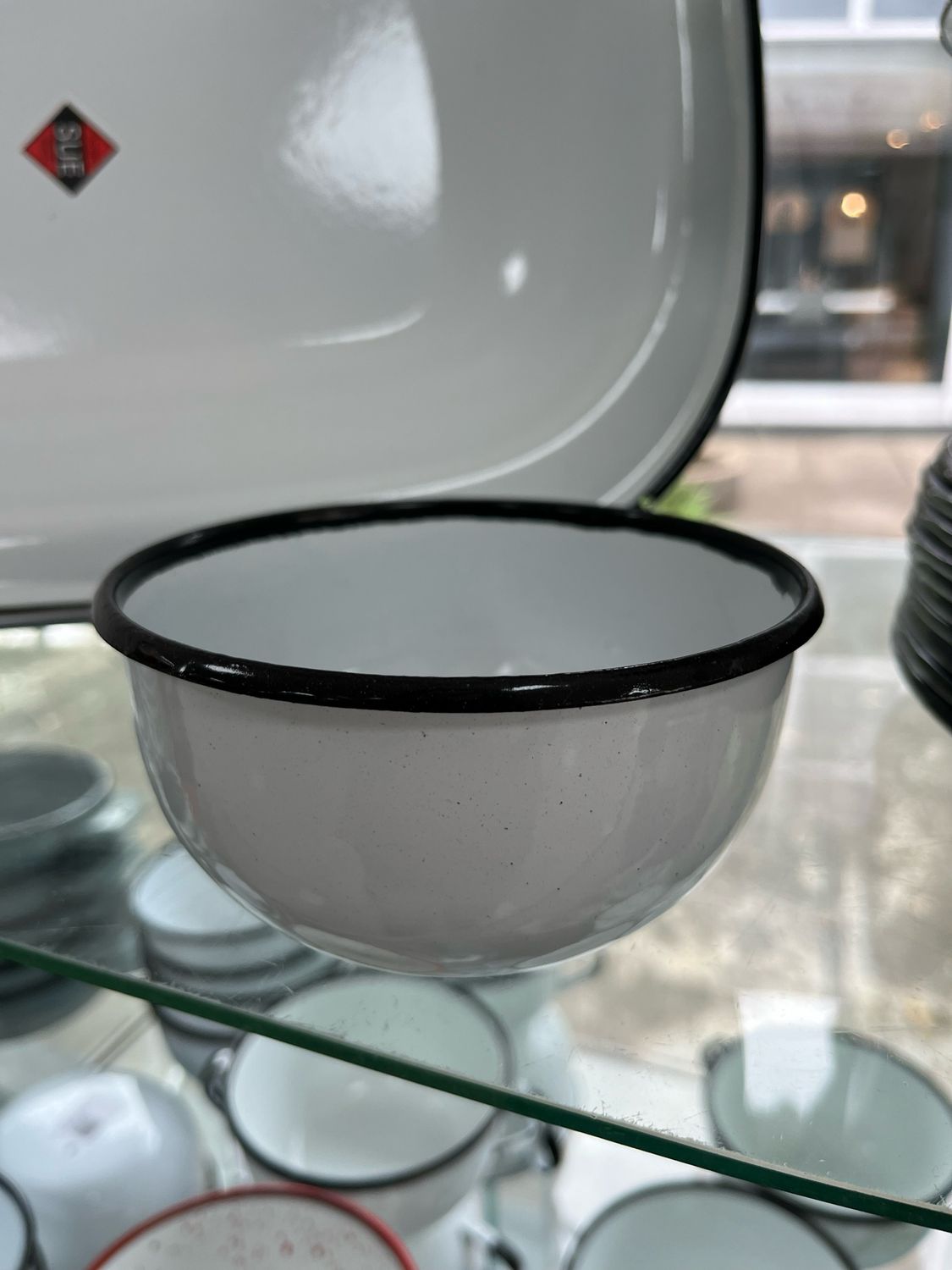 BOWL 12 CM BLANCO BORDE NEGRO SUE
