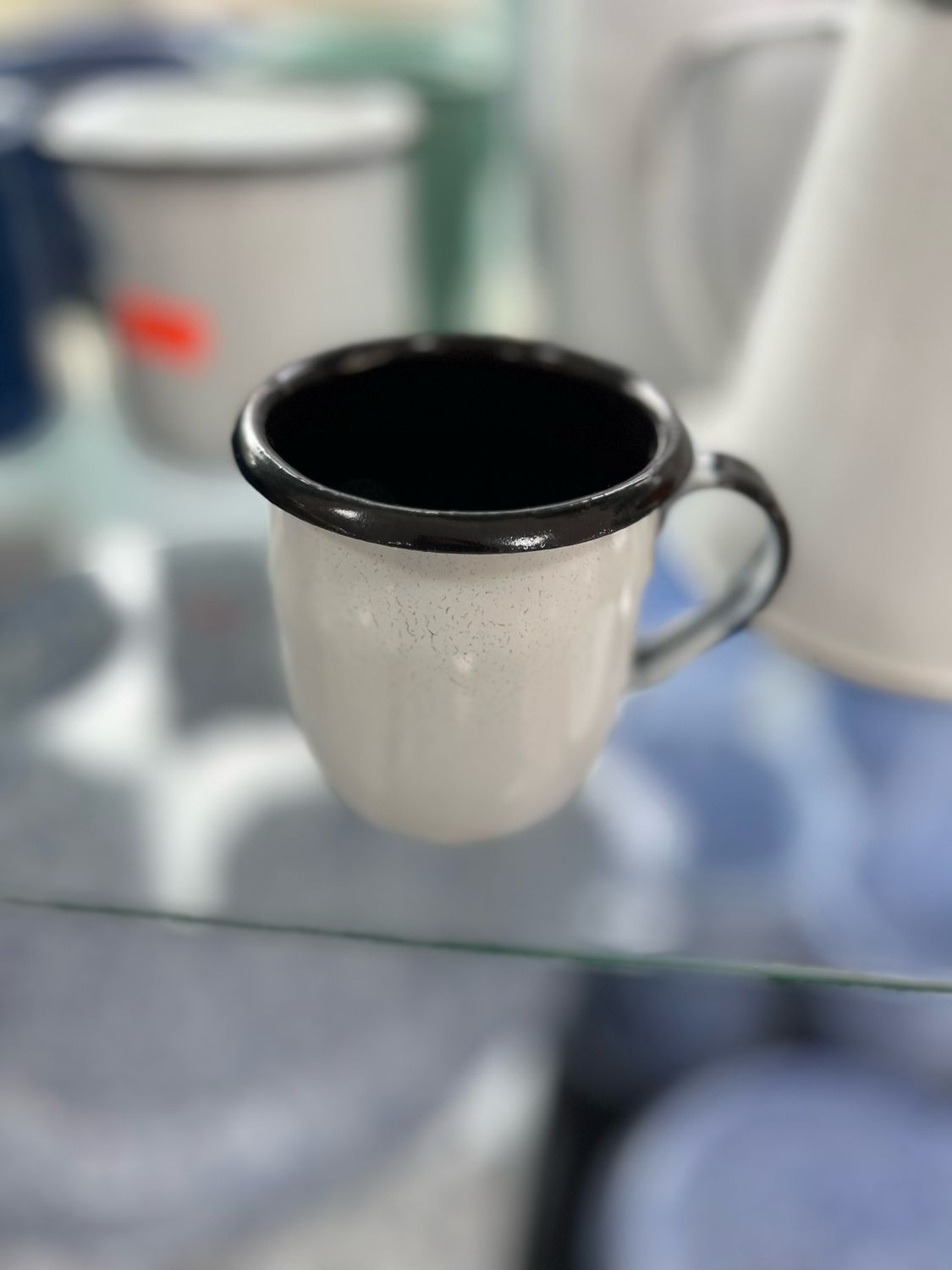 MATE 1 ASA ESMALTADO SUE BLANCO BORDE NEGRO