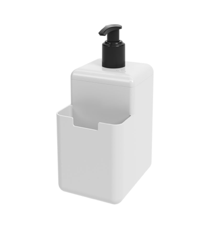 DISPENSADOR DE JABON 500ML PLASTICO BLANCO COZA