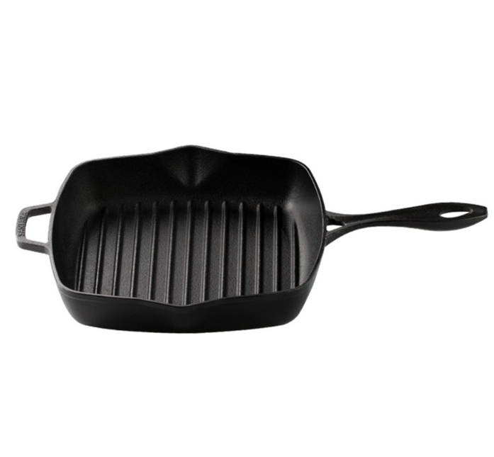 PLANCHA GRILL C/ASA Y MANGO 26CM HIERRO SANTANA 6678