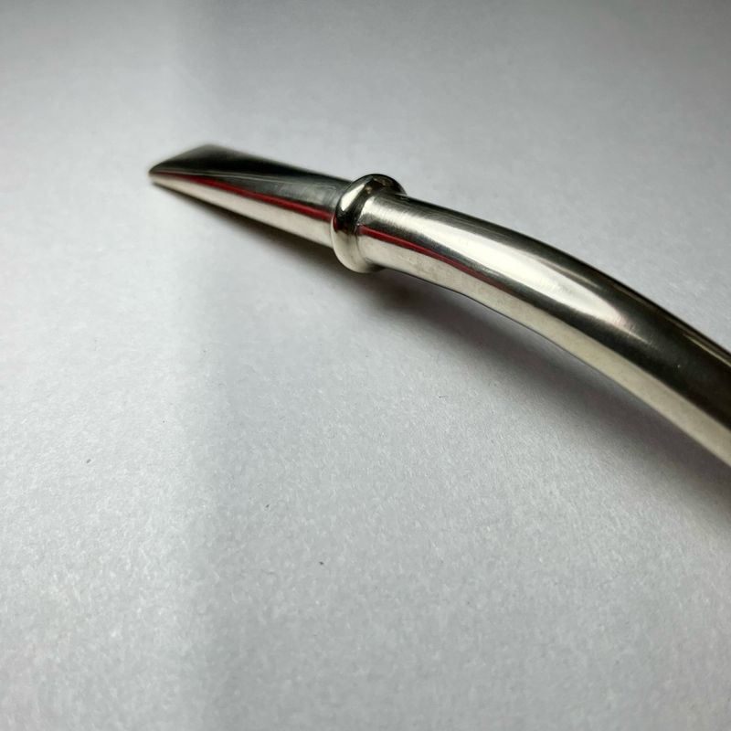 BOMBILLA DE PLATA GRUESA LISA