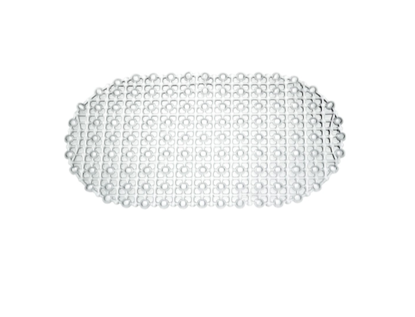 ALFOMBRA PVC OVAL ANTIDESLIZ 65X36 TRANSP