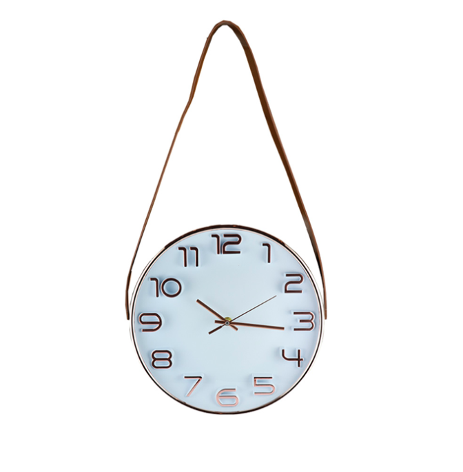 RELOJ DE PARED CROMADO C/ESFERA BLANCA 30CM