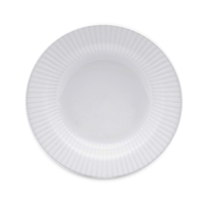 PLATO HONDO 21CM MOD:BLANCO CANELE  BIONA