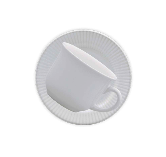 TAZA DE TE C/P 200ML MOD:BLANCO CANELE  BIONA