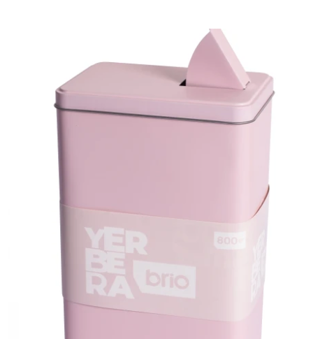 YERBERA METALICA RECTANGULAR ROSADA 800GR