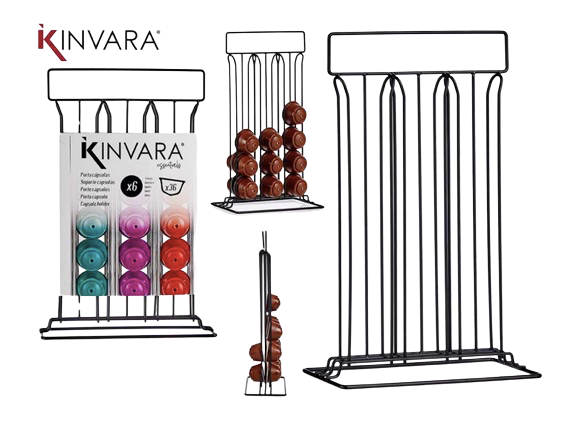 PORTA CAPSULA X 36 NEGRO CAPSULA GRANDE KINVARA