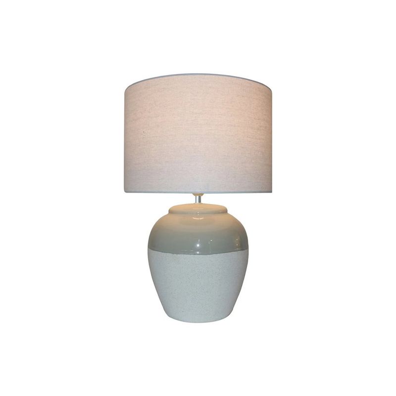LAMPARA DE MESA CERAMICA 28X34 BLANCO/BEIGE