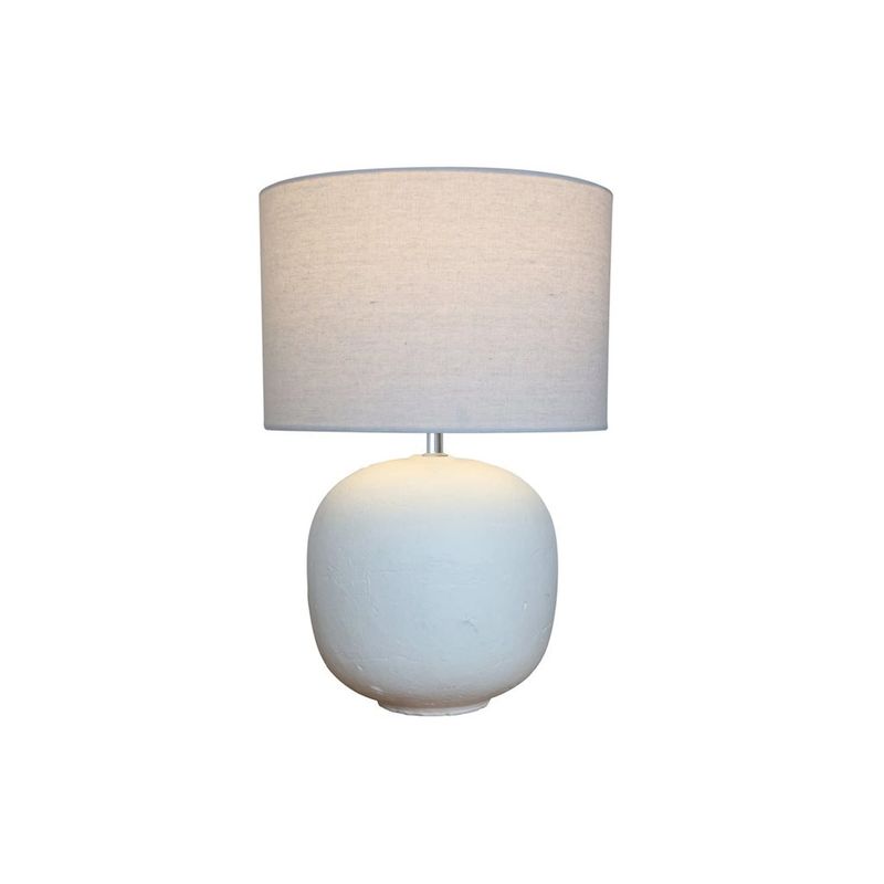 LAMPARA DE MESA TERRACOTA 30X46 BLANCA