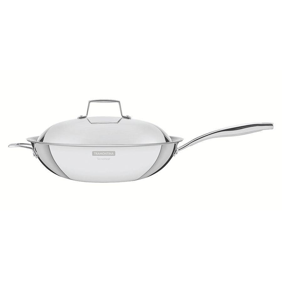 WOK  GRANO 28CM ACERO INOX TRAMONTINA