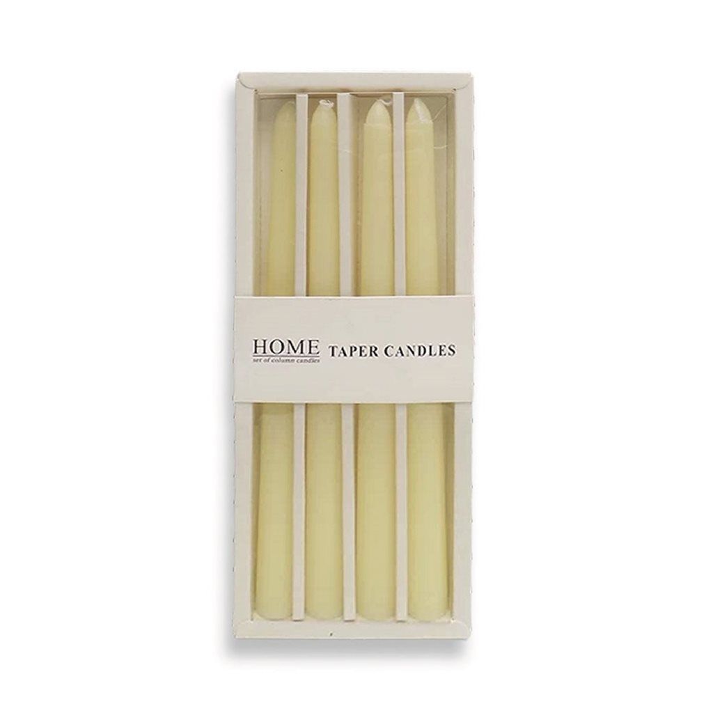 SET 4 VELAS 25CM BLANCO SELECTA