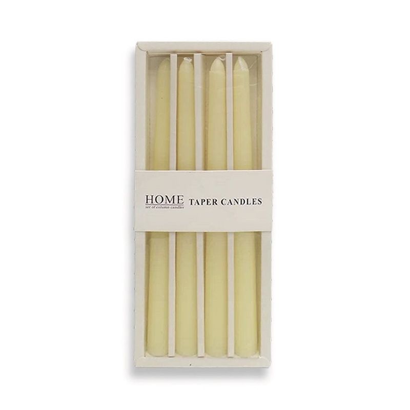 SET 4 VELAS 25CM BLANCO SELECTA