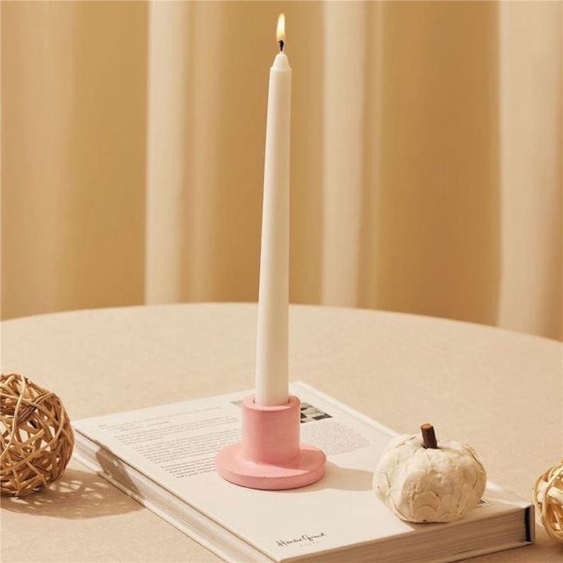 SET 4 VELAS 25CM BLANCO SELECTA