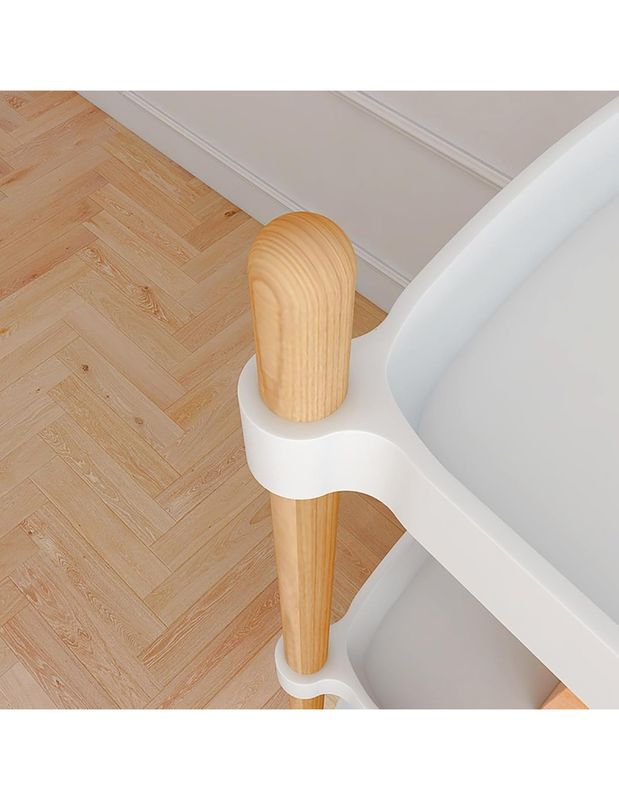 MESA AUX C/2 ESTANTES C/RUEDA BCO 46X33 BERTA B