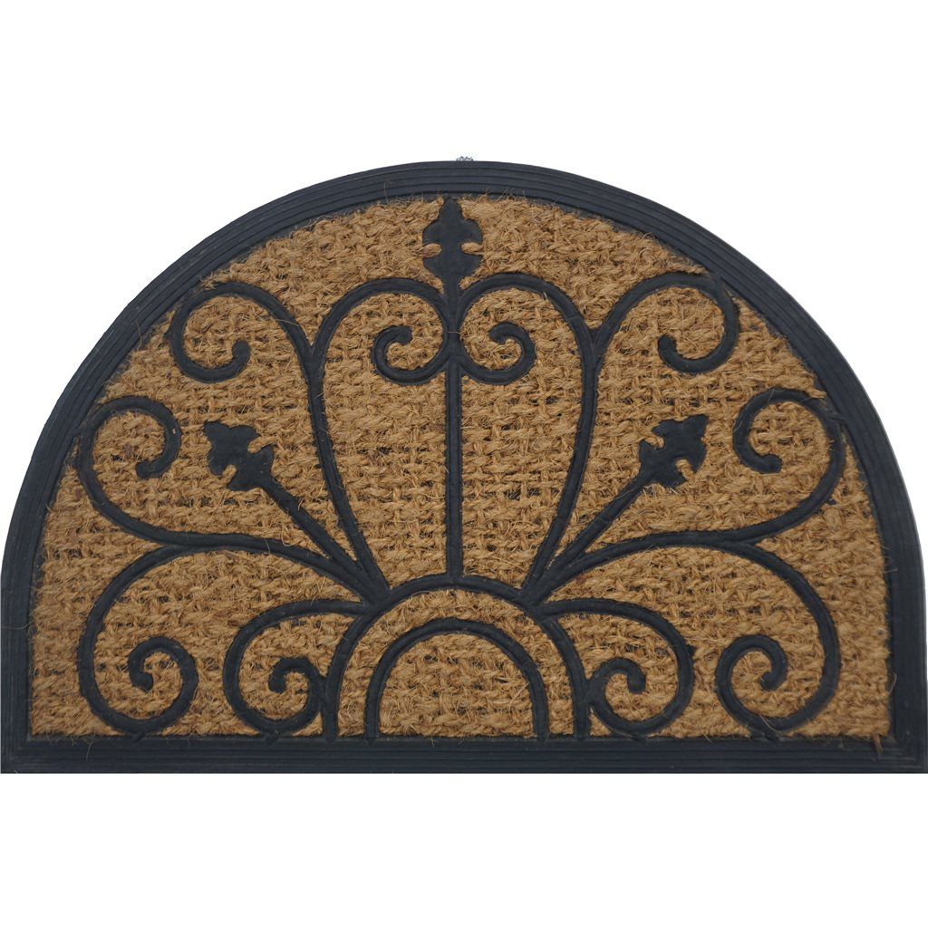 FELPUDO COCO/GOMA 40X60 SELECTA SEMICIRCULO