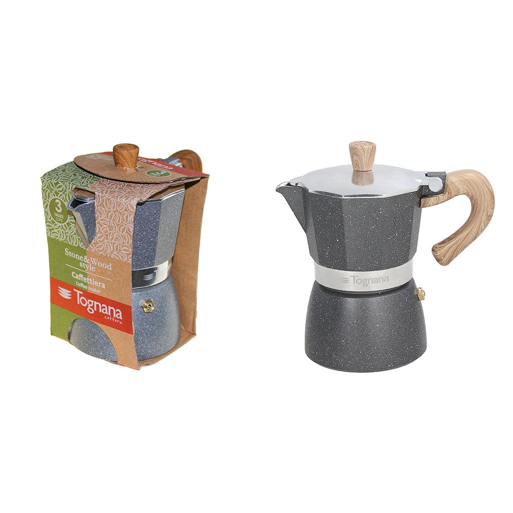 CAFETERA 3 TAZAS STONE &amp; WOOD  TOGNANA V443003MGRW
