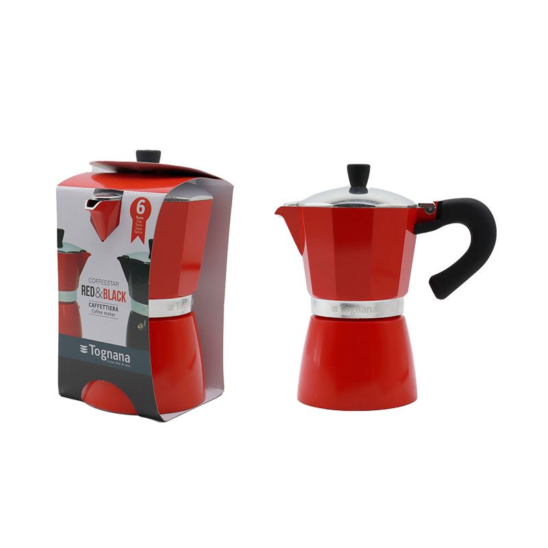 CAFETERA 3 TAZAS STAR RED TOGNANA V4430034746
