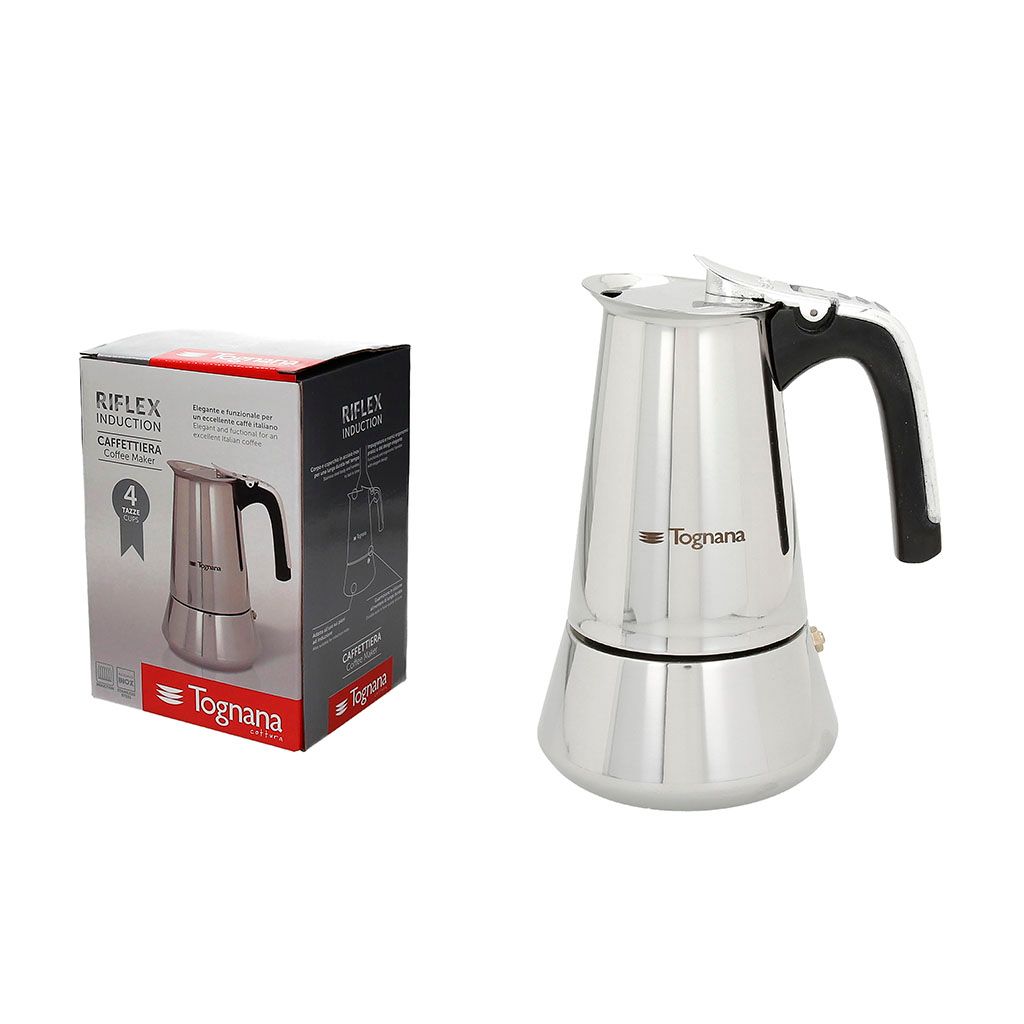 CAFETERA 6 TAZAS RIFLEX ACERI INOX TOGNANA V4430064746