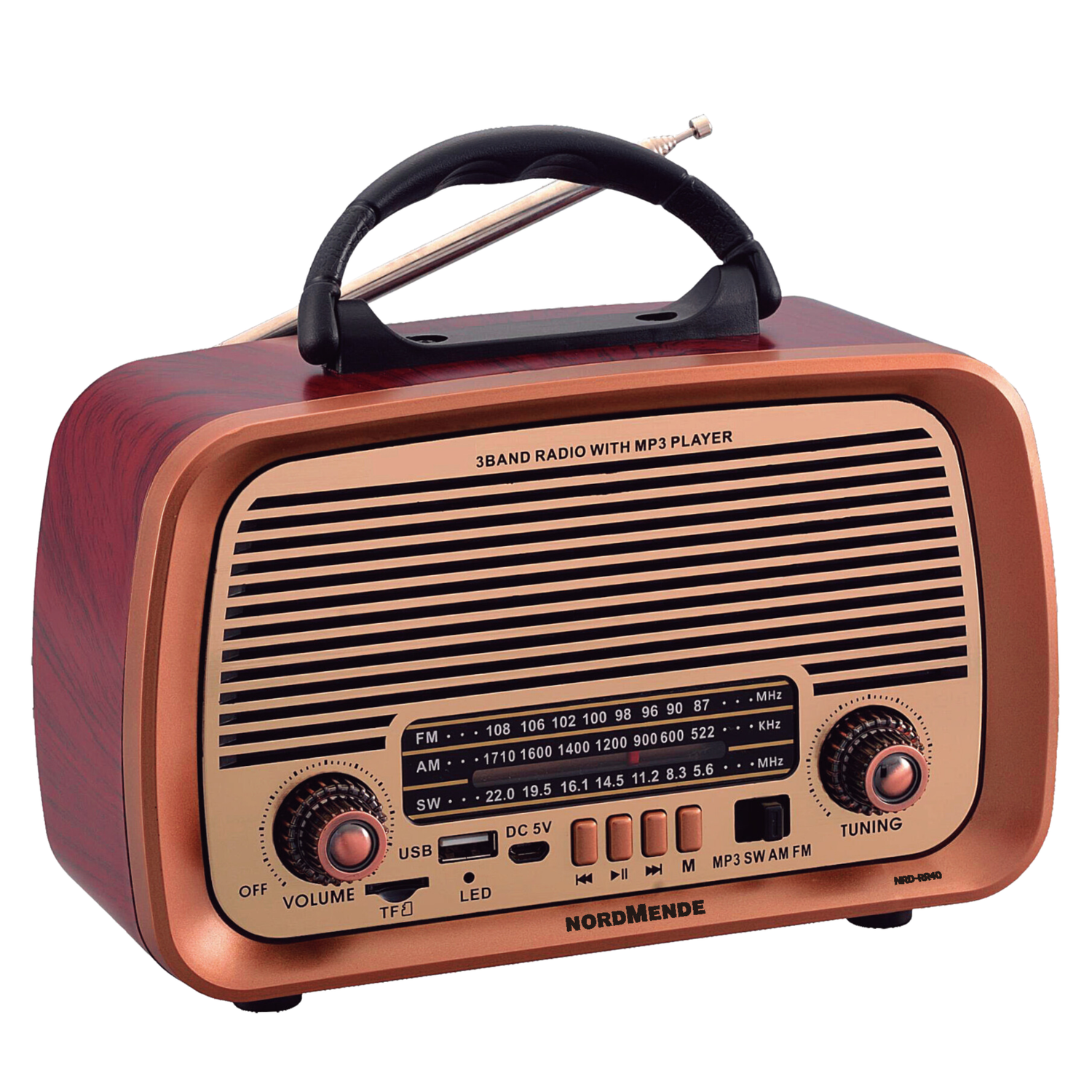 RADIO RETRO AM/FM/SW/BT/USB NORMENDE