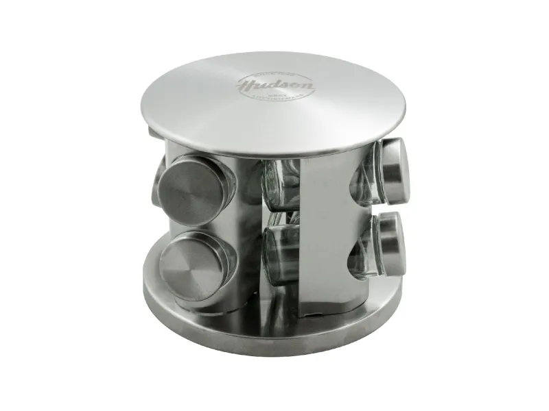 ESPECIEROS CON RACK INOX HUDSON 8 PIEZAS